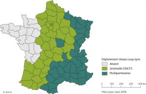 Carte de déploiement du réseau Loup-Lynx.