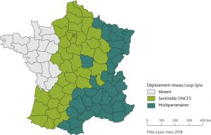 Carte de déploiement du réseau Loup-Lynx.