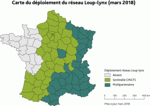 Carte de déploiement du réseau Loup-Lynx.